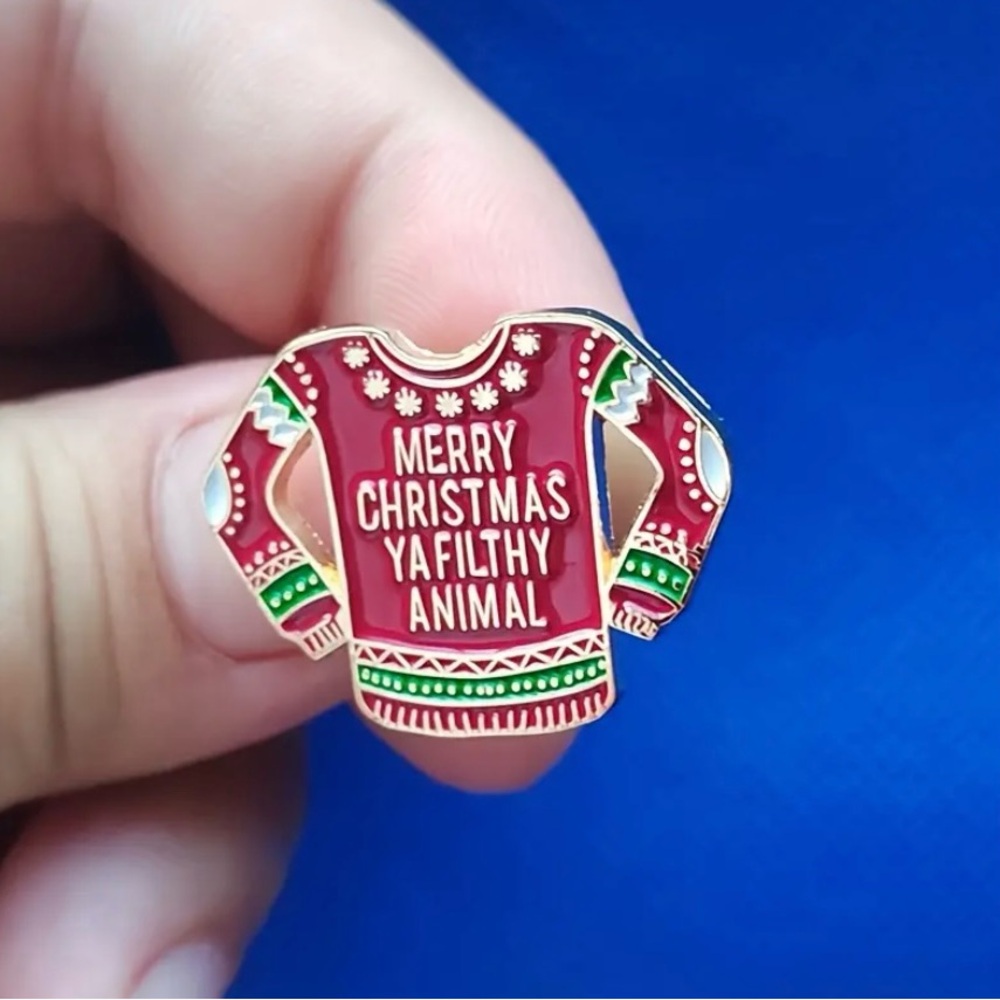 Home Alone Enamel Pin. “Merry Christmas ya filthy animal”